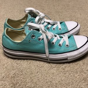 Converse All Star Teal Shoes Women’s sz 7 men sz 5